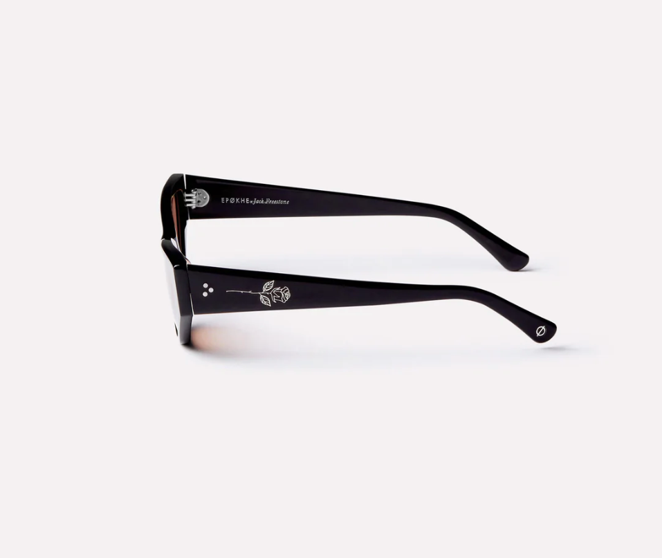 Epøkhe Reprise x Jack Freestone Sunglasses - Black Polished/Bronze Amber Polarized