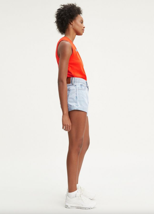 Mom Shorts - Not Kidding Medium Wash