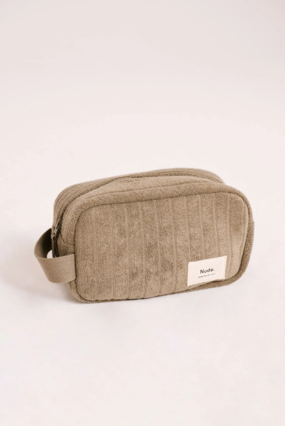 Terry Cosmetic Bag - Olive