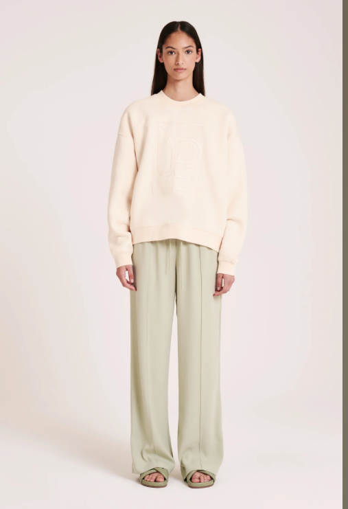 Nude Lucy Nude. Emblem Sweat - Cloud