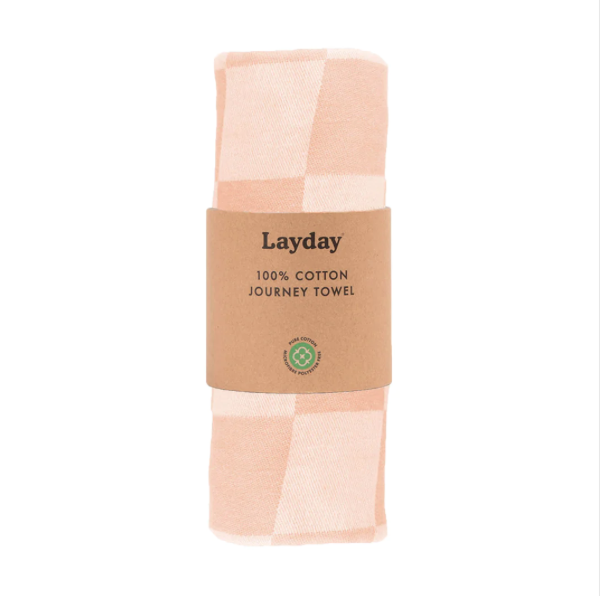 Layday Jacquard Journey Towel - Cove Queen Peach