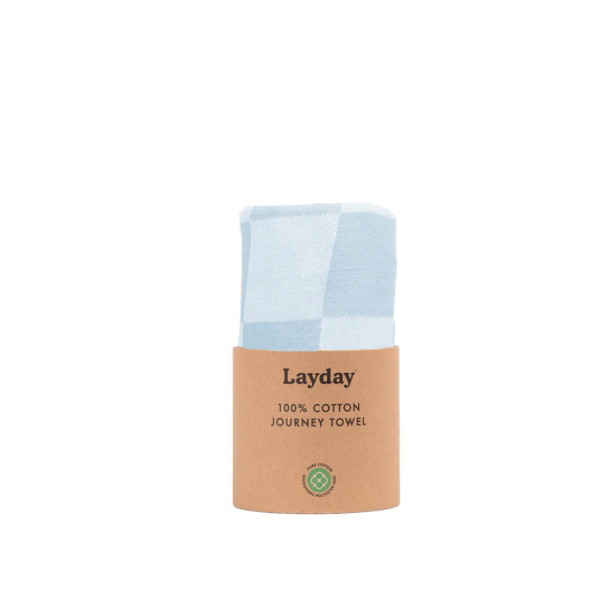 Layday Jacquard Journey Towel - Cove Single Sky