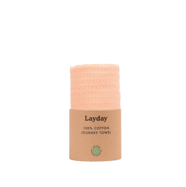 Layday Waffle Towel - Rover Single Peach