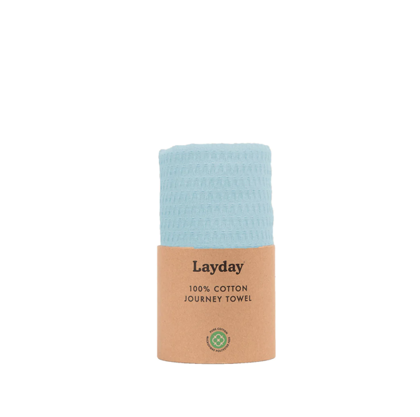 Layday Rover Waffle Single Towel - Sky
