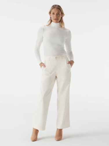 All About Eve Skylar High Neck Top - White