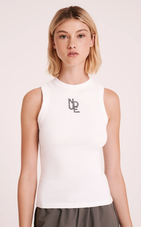 Nude Lucy Haven Emblem Tank- White
