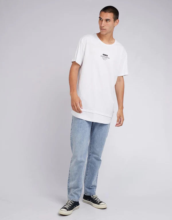 Strike Thru Layered Tee - White