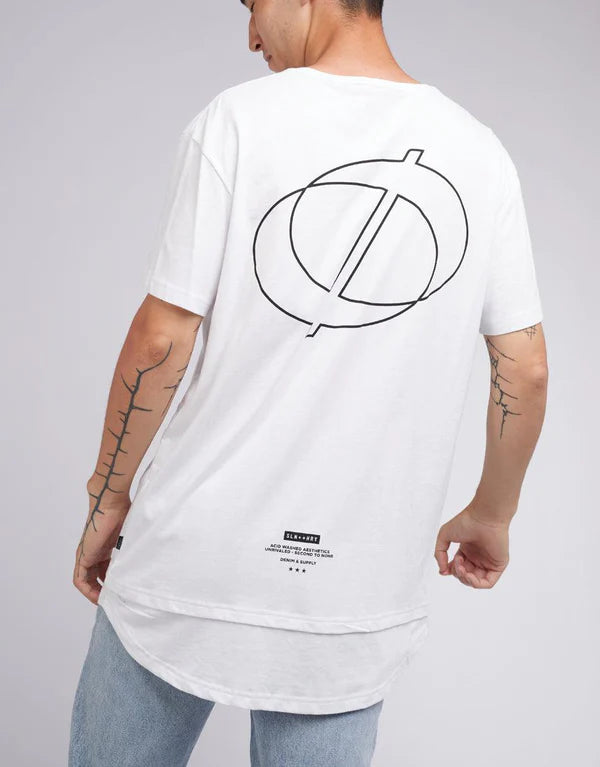Strike Thru Layered Tee - White