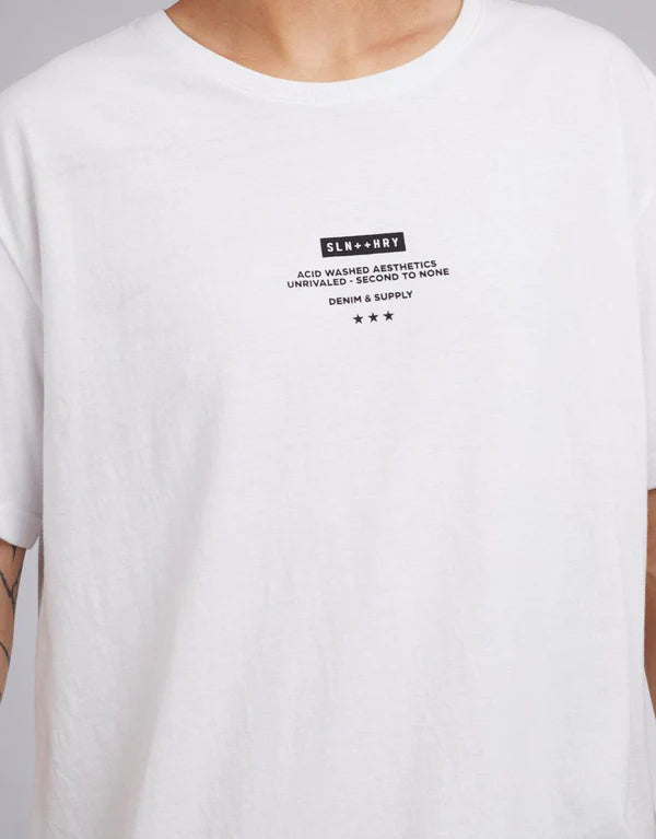 Strike Thru Layered Tee - White