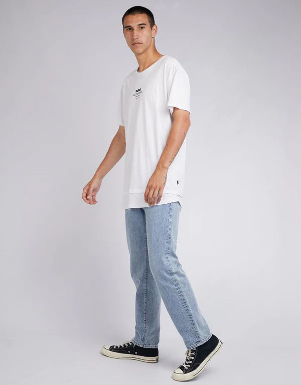 Strike Thru Layered Tee - White