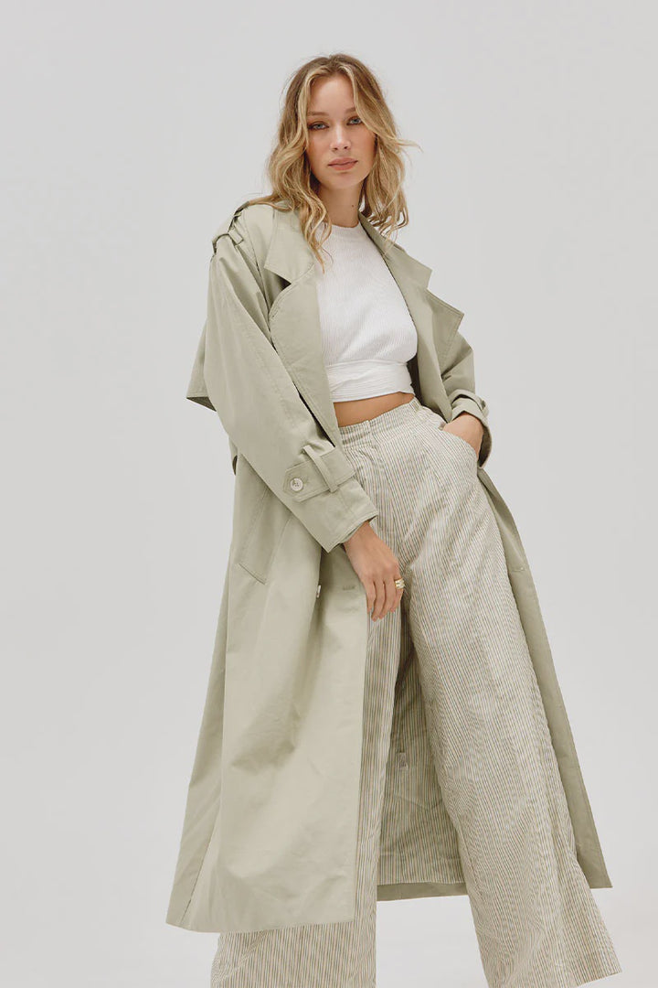 Agency Trench Coat - Melon