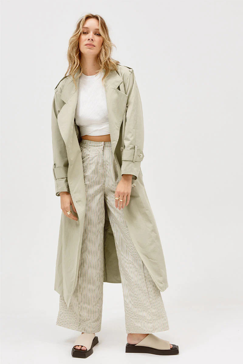Agency Trench Coat - Melon