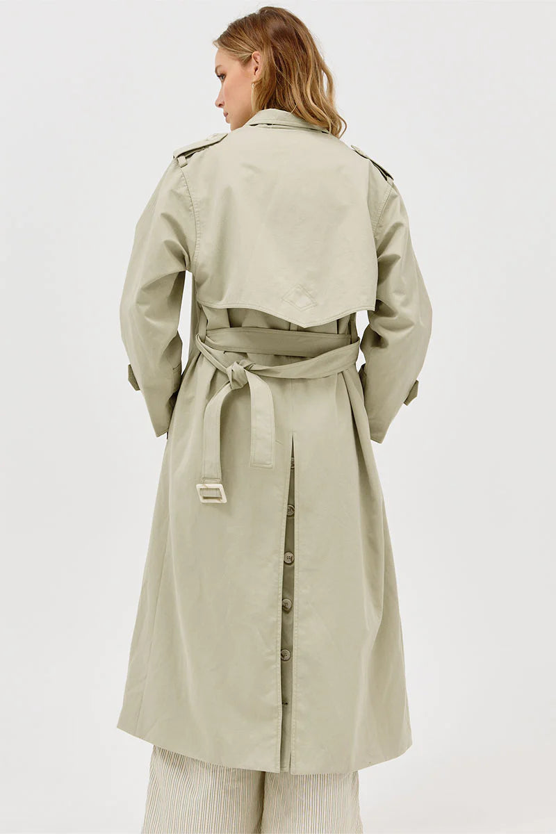 Agency Trench Coat - Melon