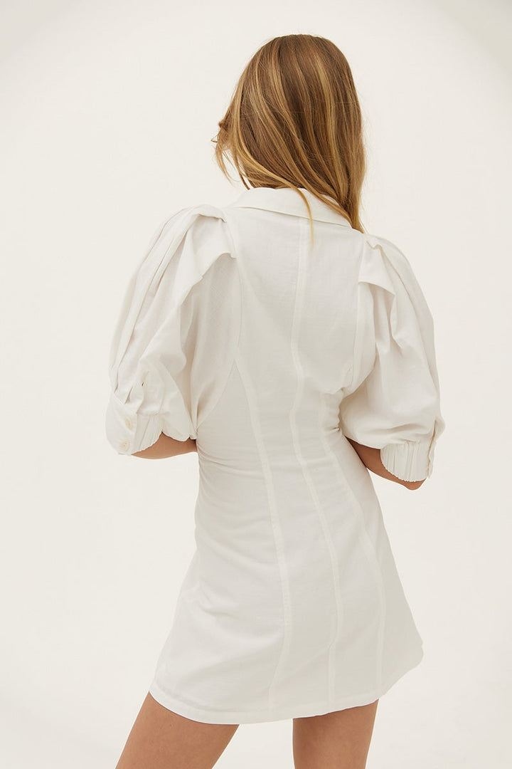 Hush Shirt Dress - White