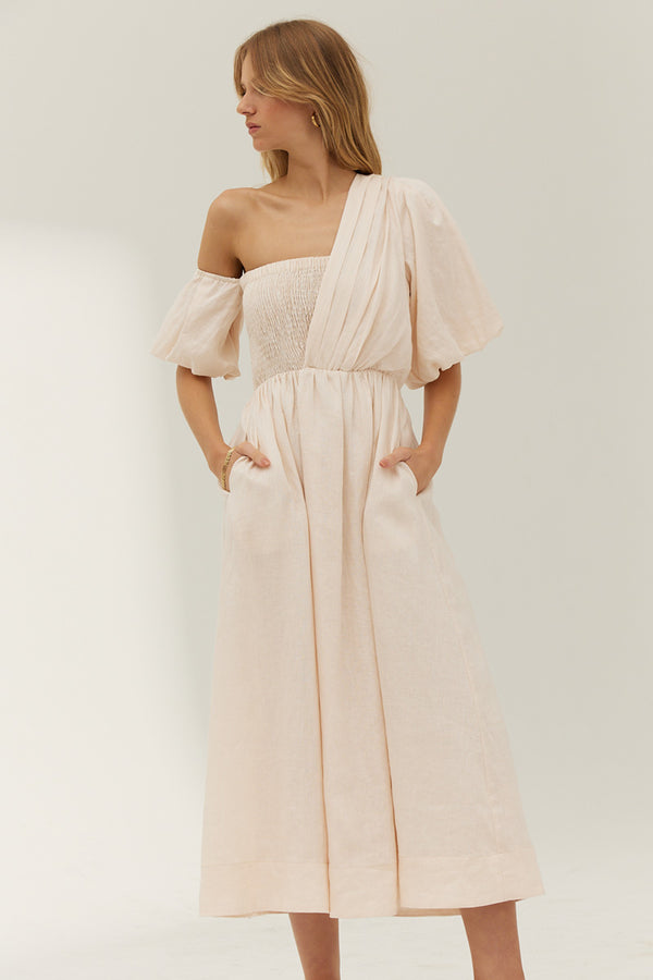 Delay Midi Dress - Oyster