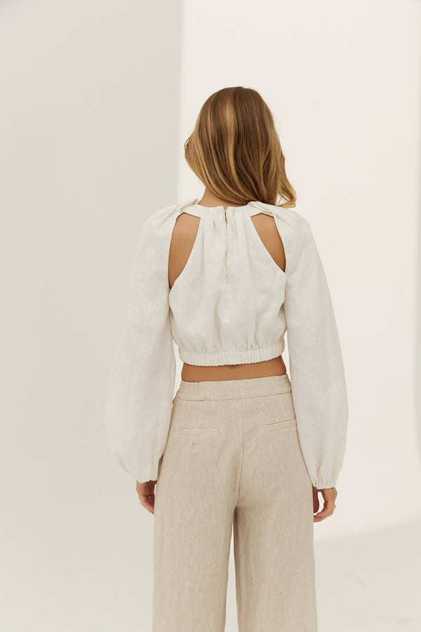 Depart Removable Sleeve Blouse - Ivory