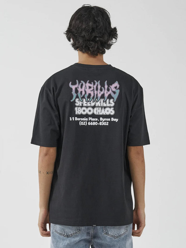Speed Killer Oversize Fit Tee - Washed Black