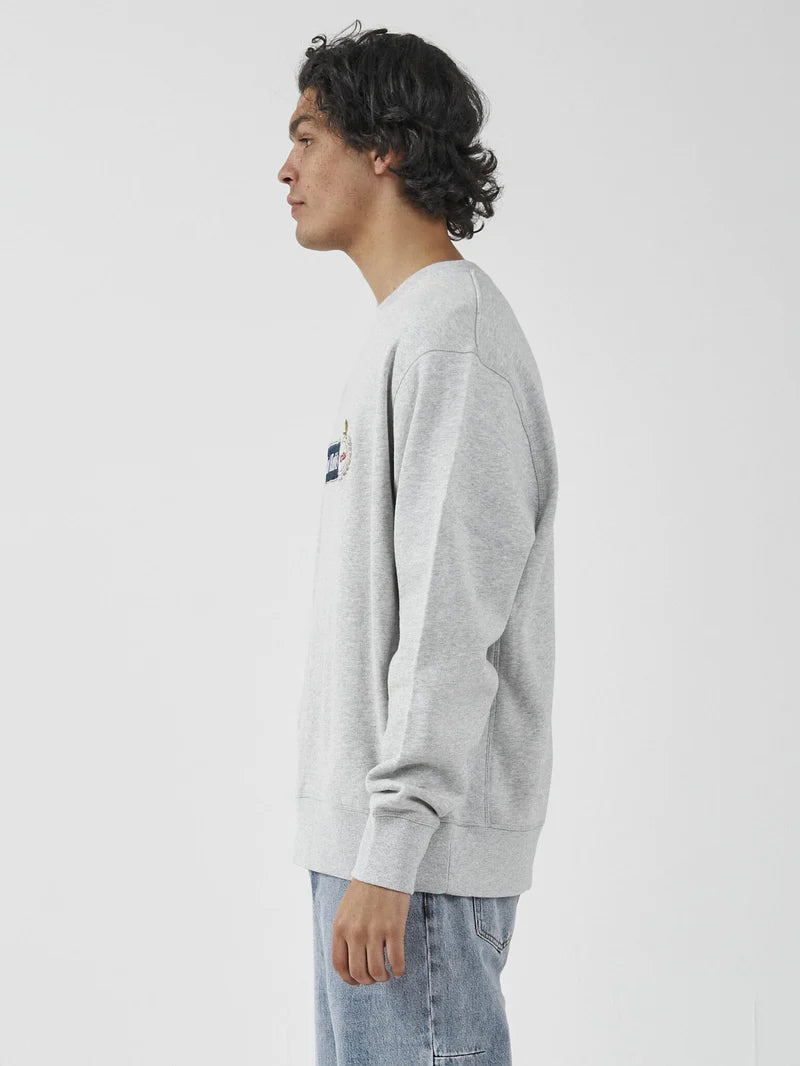 Habitually Bad Oversize Crew Fleece - Snow Marle