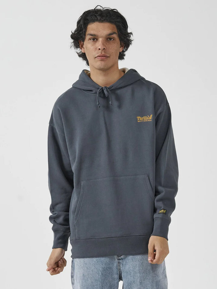 Thrills Union Slouch Pull On Hood - Petrol