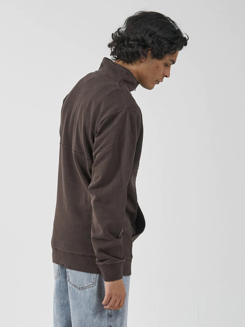 Time For Thrills Three Quarter Zip Fleece - Java