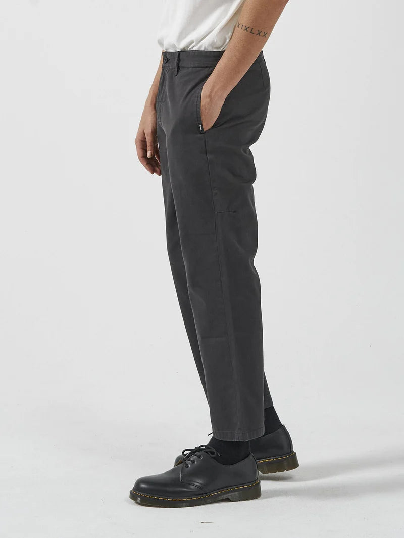 Minimal Thrills Work Chopped Chino - Washed Black