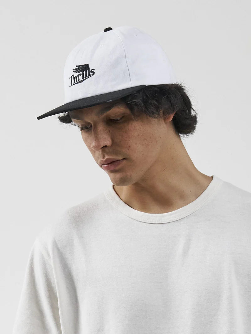 High Life 6 Panel Cap - White
