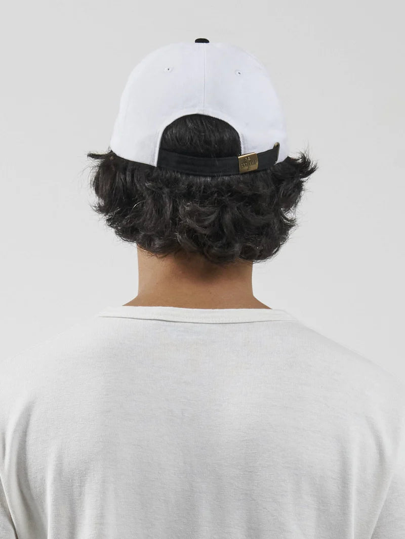 High Life 6 Panel Cap - White