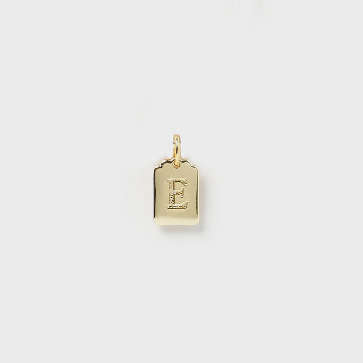 Letter Tag Charm- E