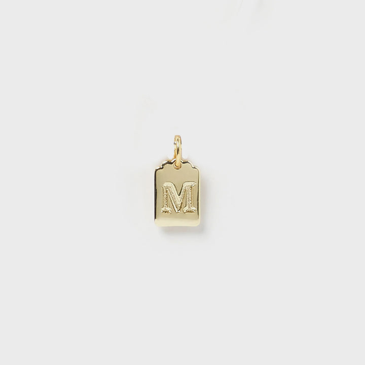 Letter Tag Charm- M