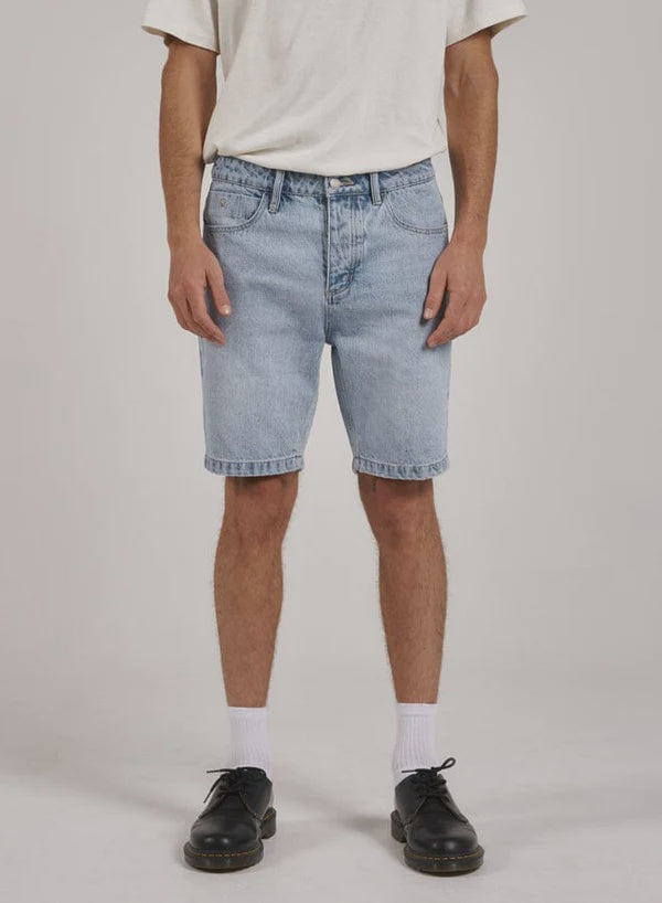 Thrills Chopped Hem Denim Short - Ash Blue