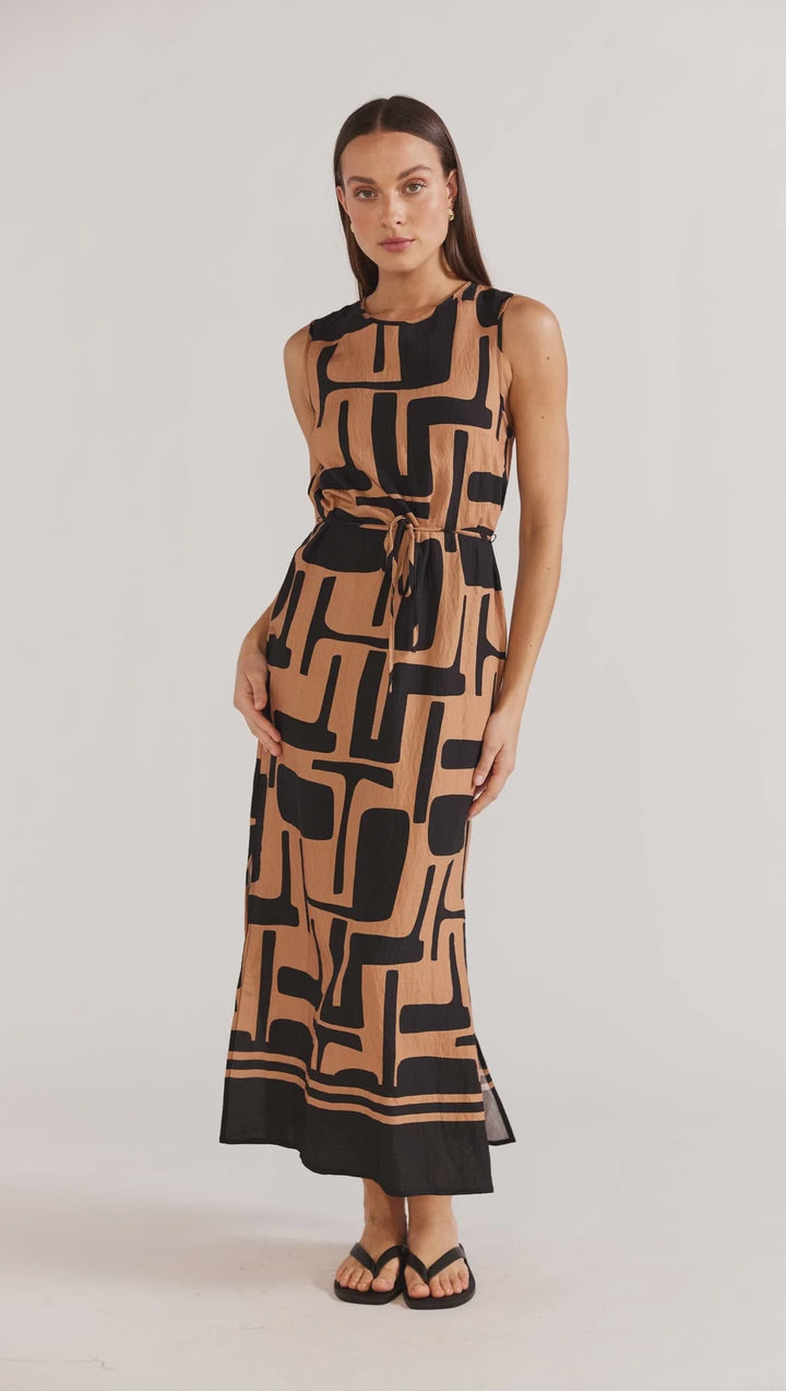 Staple The Label Tehani Midi Dress - Geometric