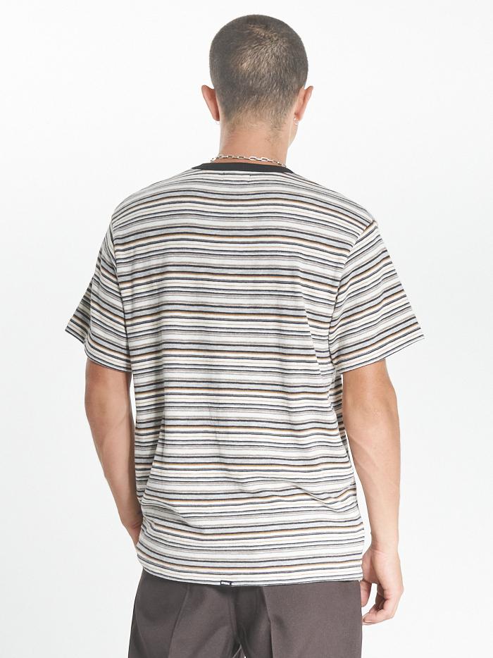 Indie Stripe Merch Fit Pocket Tee - Heritage White