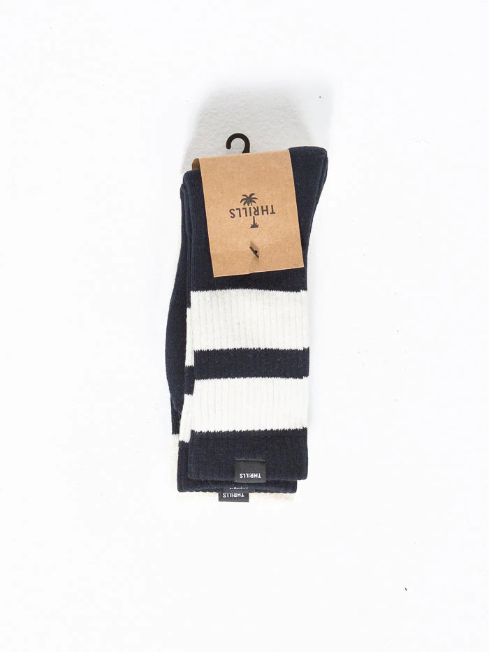 Thrills Territory 2 Pack Sock - Dark Navy/Unbleached