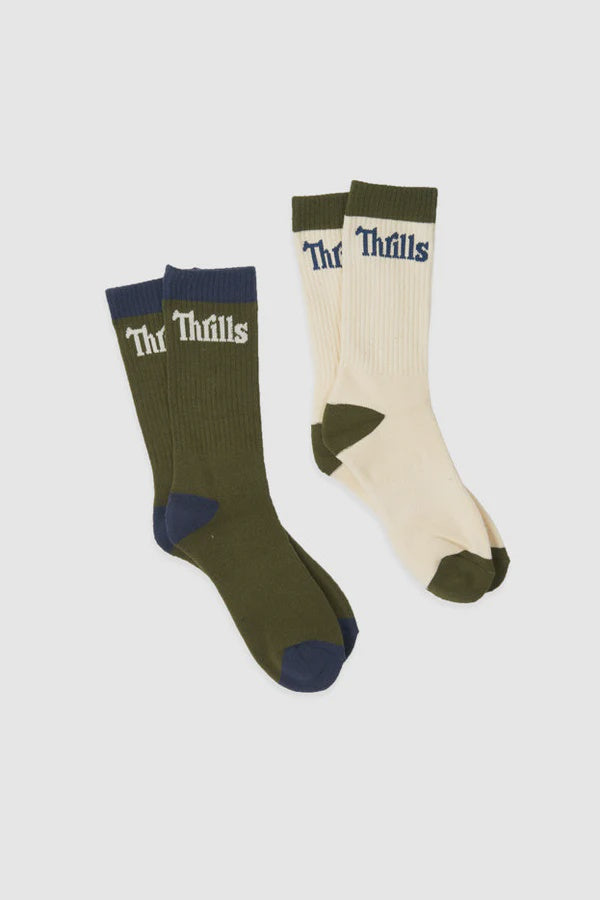 Never Forget 2 Pack Sock - Military/Unbleached