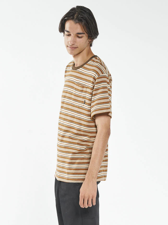 Los Thrills Stripe Merch Fit Pocket Tee - Stone