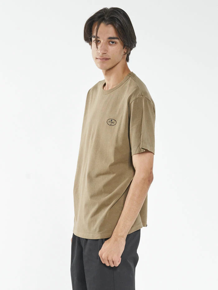 Palm Oval Embro Merch Fit Tee - Elmwood