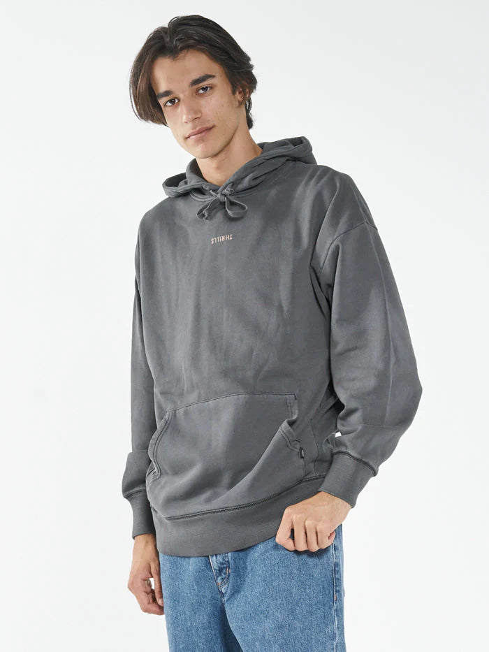 Minimal Thrills Slouch Pull On Hood - Merch Black