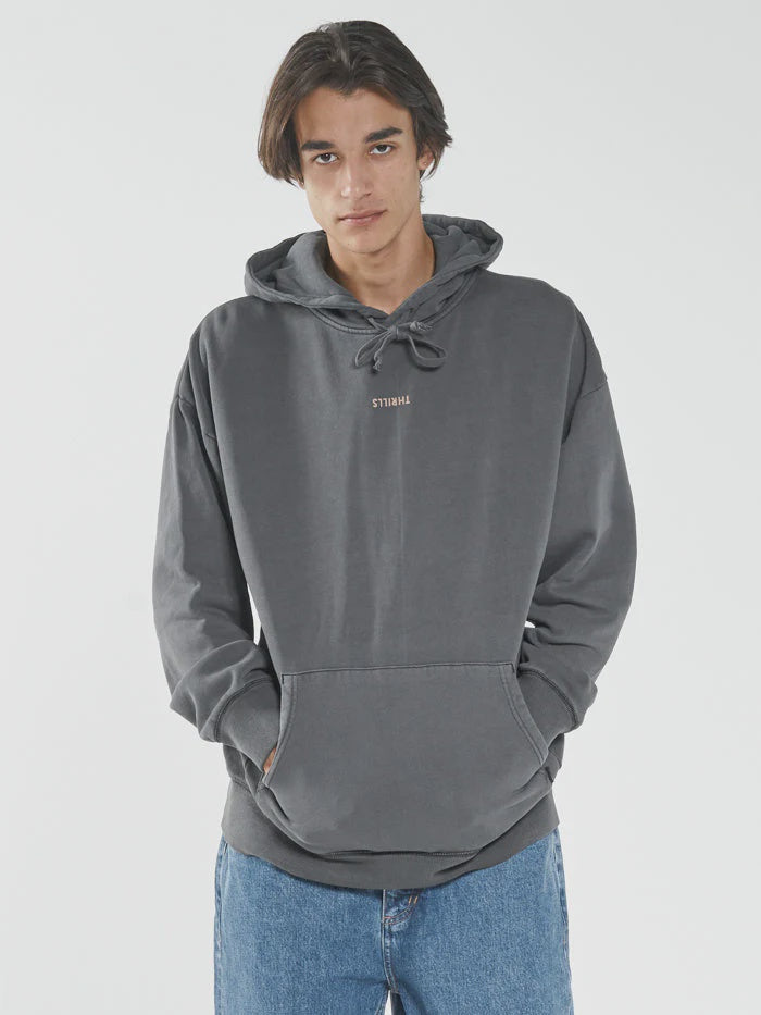 Minimal Thrills Slouch Pull On Hood - Merch Black