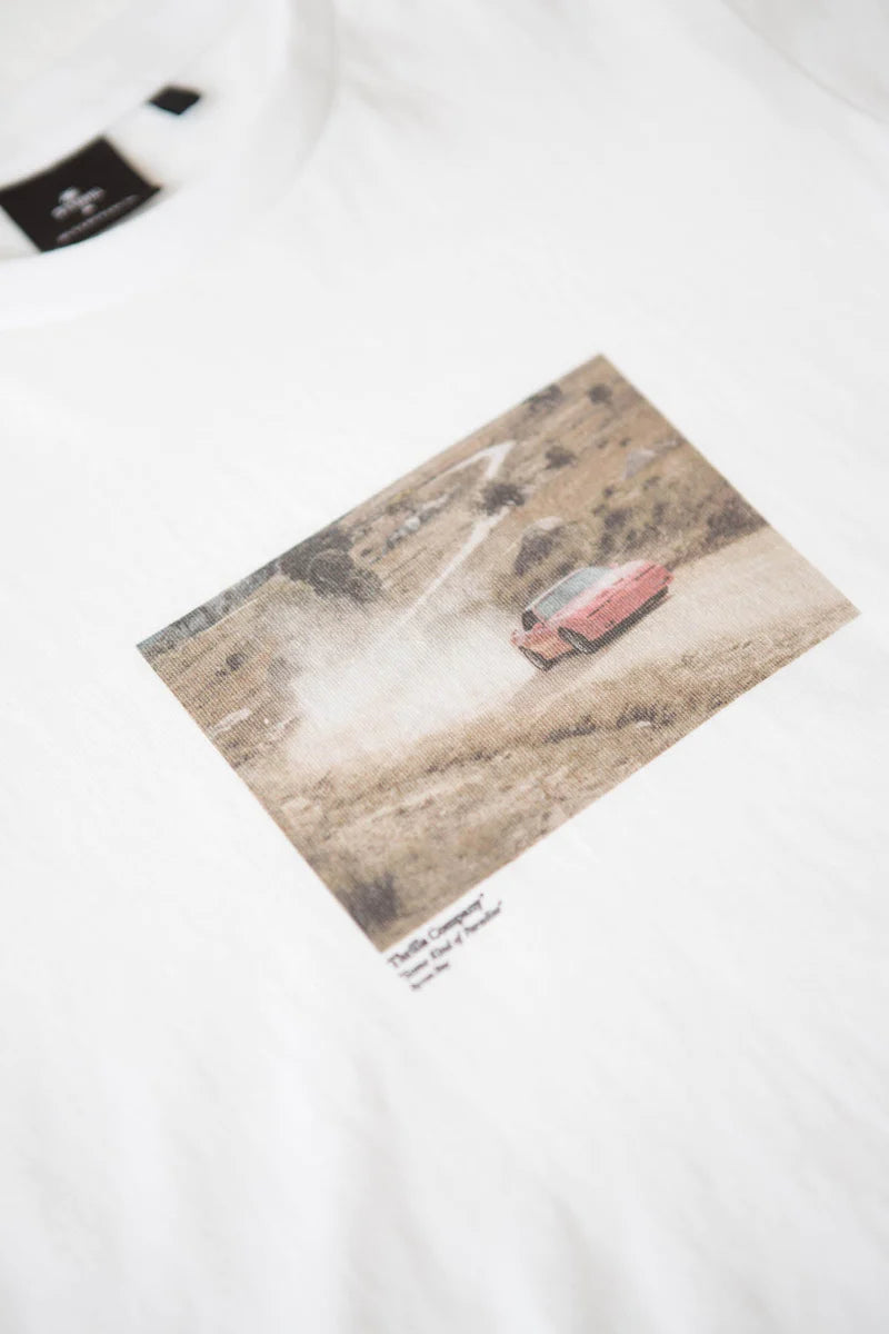 Red Corvette Mini Tee - White