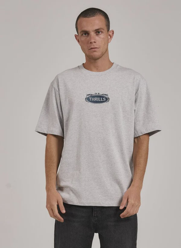 Thrills Coat Of Thrills Oversize Fit Tee - Snow Marle