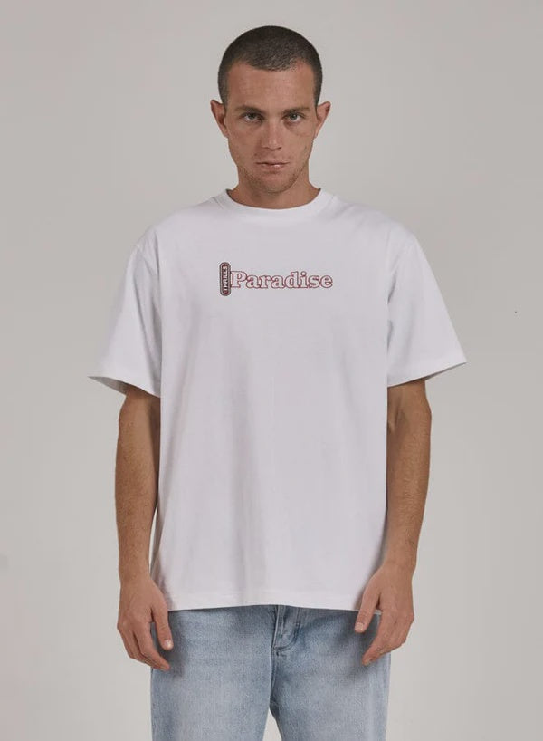 Thrills Riding in Paradise Merch Fit Tee - White