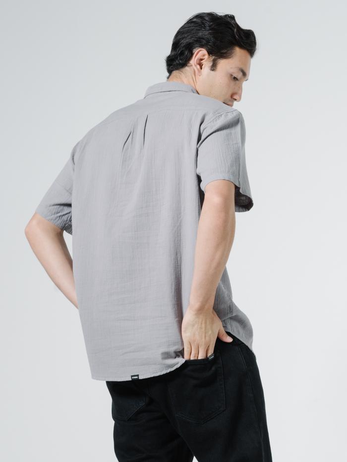 Drill Short Sleeve Shirt - Washed Grey