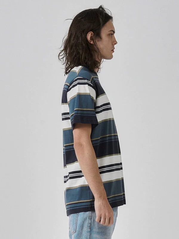 Mind Sign Stripe Merch Fit Tee - Stargazer