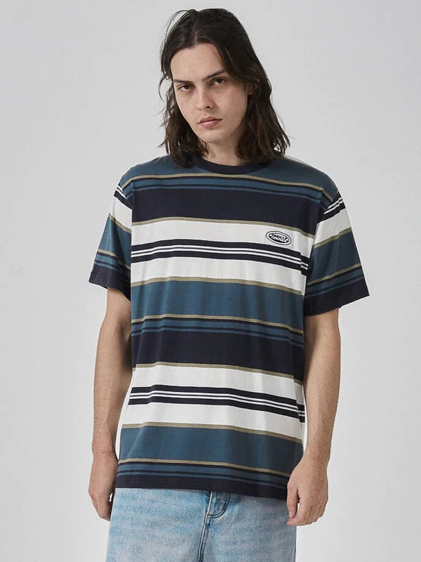 Mind Sign Stripe Merch Fit Tee - Stargazer