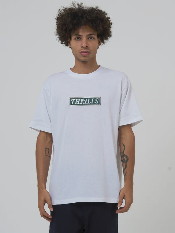 Thrills Lucky Strikes Twice Merch Fit Tee- White