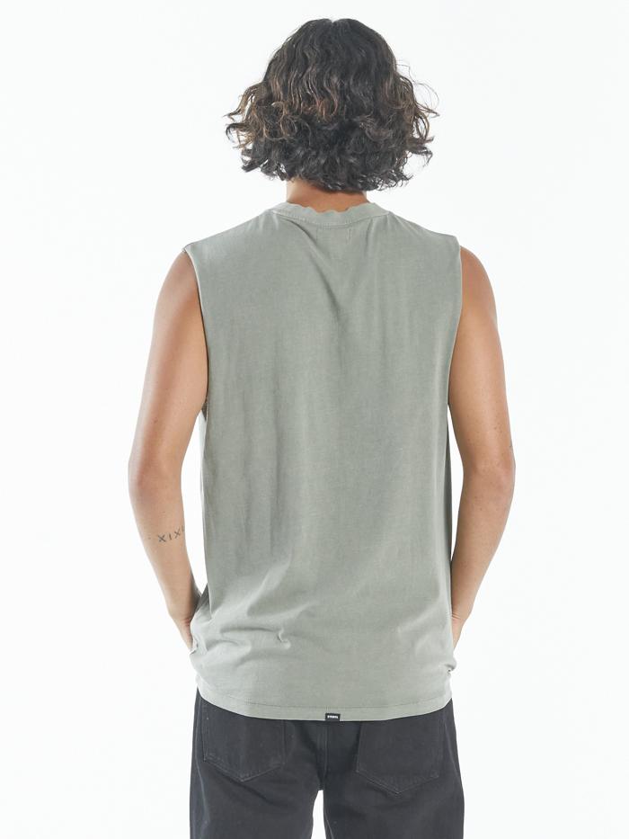 Brigade Merch Fit Muscle Tee - Army Green
