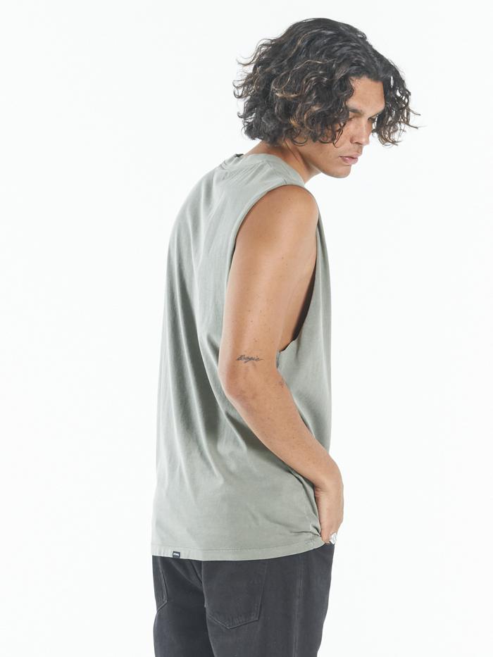 Brigade Merch Fit Muscle Tee - Army Green