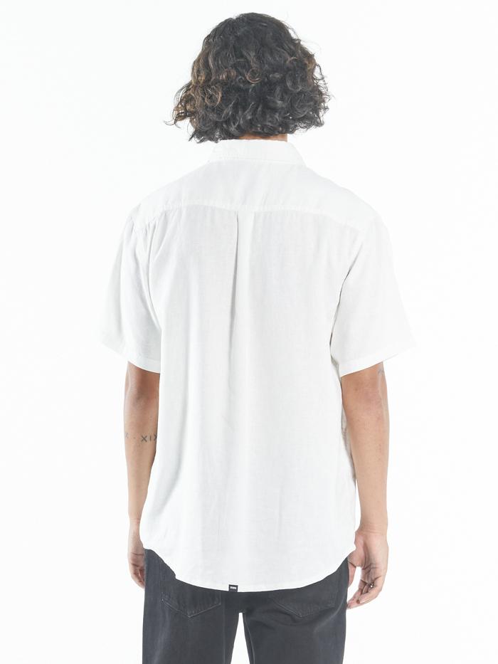 Hemp Minimal Short Sleeve Shirt - Dirty White