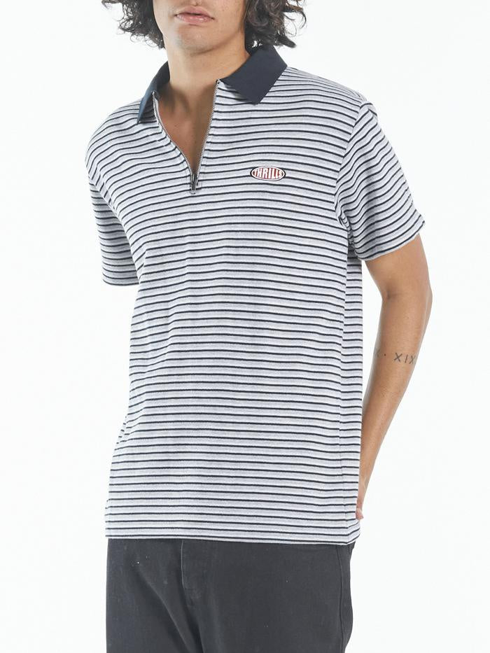 Warp Zone Polo - Grey Marle