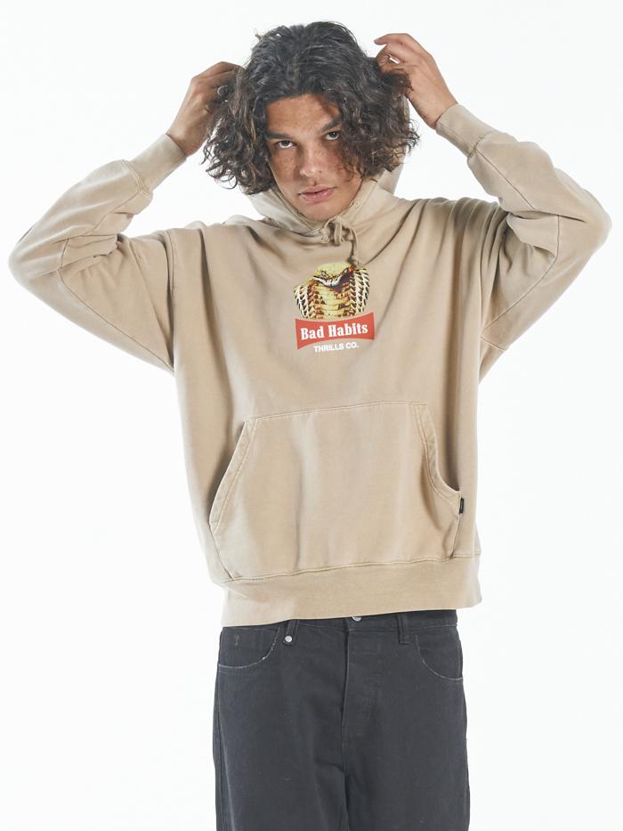 King Habits Slouch Pull On Hood - Washed Tan
